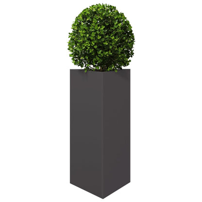 vidaXL Garden Planters 2 pcs Black Triangular 40x34.5x75 cm Steel
