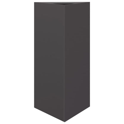 vidaXL Garden Planters 2 pcs Black Triangular 40x34.5x75 cm Steel