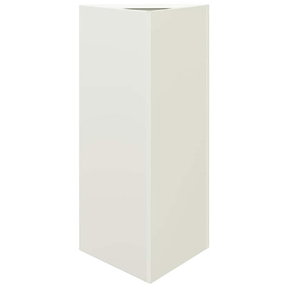 vidaXL Garden Planter White Triangular 40x34,5x75 cm Steel