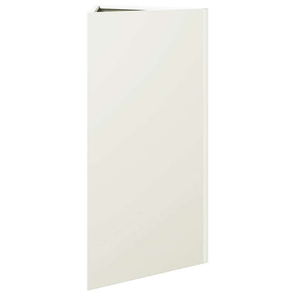 vidaXL Garden Planter White Triangular 40x34,5x75 cm Steel