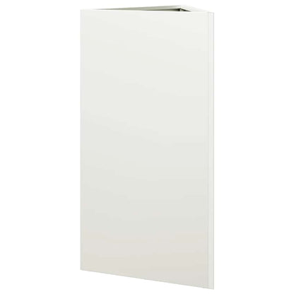 vidaXL Garden Planter White Triangular 40x34,5x75 cm Steel