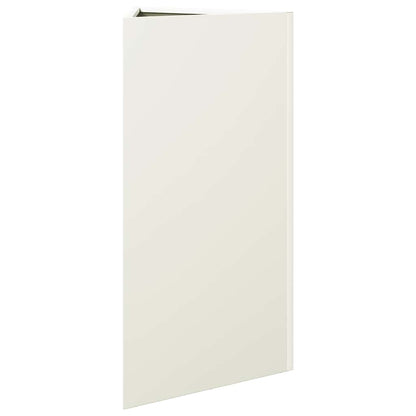 vidaXL Garden Planters 2 pcs White Triangular 40x34,5x75 cm Steel