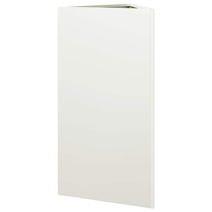 vidaXL Garden Planters 2 pcs White Triangular 40x34,5x75 cm Steel
