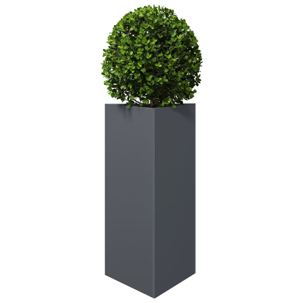 vidaXL Garden Planter Anthracite Triangular 40x34.5x75 cm Steel