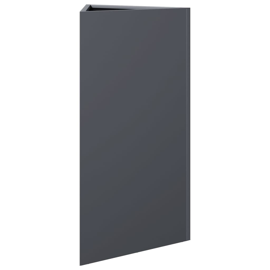 vidaXL Garden Planter Anthracite Triangular 40x34.5x75 cm Steel