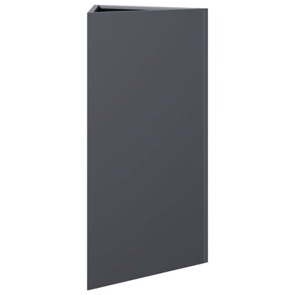 vidaXL Garden Planter Anthracite Triangular 40x34.5x75 cm Steel