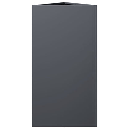 vidaXL Garden Planter Anthracite Triangular 40x34.5x75 cm Steel