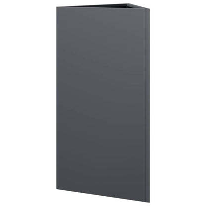 vidaXL Garden Planter Anthracite Triangular 40x34.5x75 cm Steel