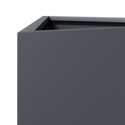 vidaXL Garden Planter Anthracite Triangular 40x34.5x75 cm Steel