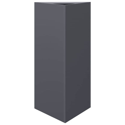 vidaXL Garden Planters 2 pcs Anthracite Triangular 40x34,5x75 cm Steel