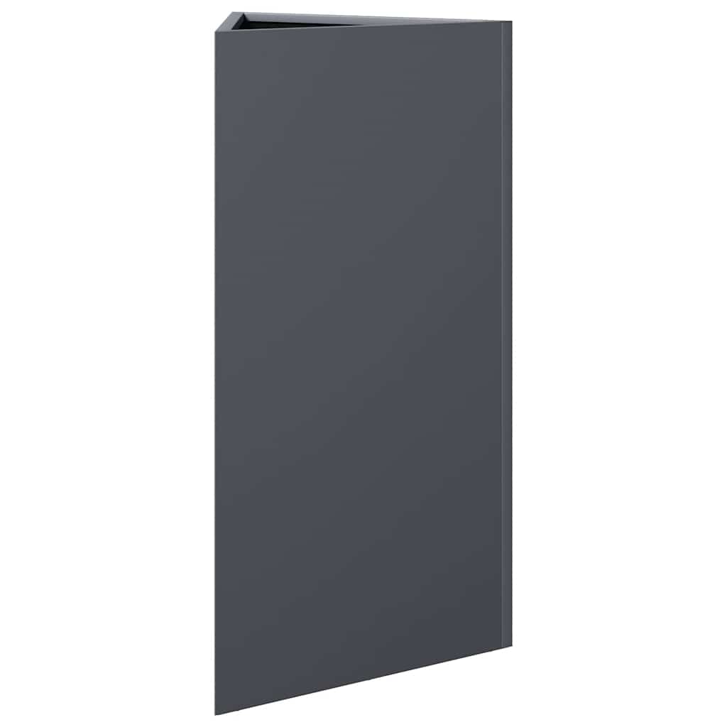 vidaXL Garden Planters 2 pcs Anthracite Triangular 40x34,5x75 cm Steel