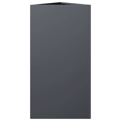 vidaXL Garden Planters 2 pcs Anthracite Triangular 40x34,5x75 cm Steel
