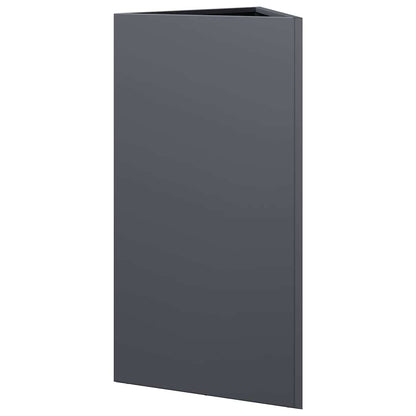 vidaXL Garden Planters 2 pcs Anthracite Triangular 40x34,5x75 cm Steel