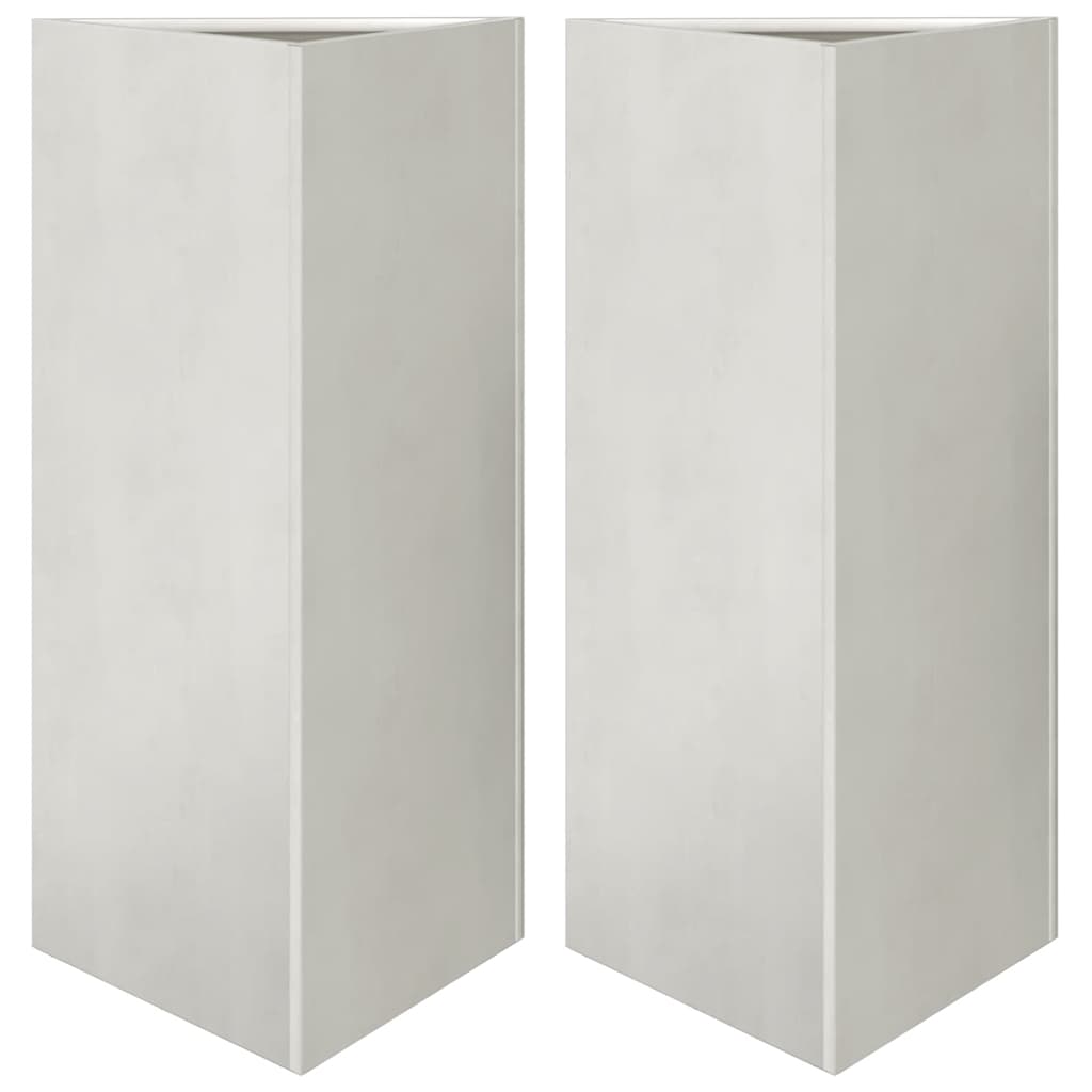 vidaXL Garden Planters 2 pcs Triangular 40x34.5x75 cm Stainless Steel