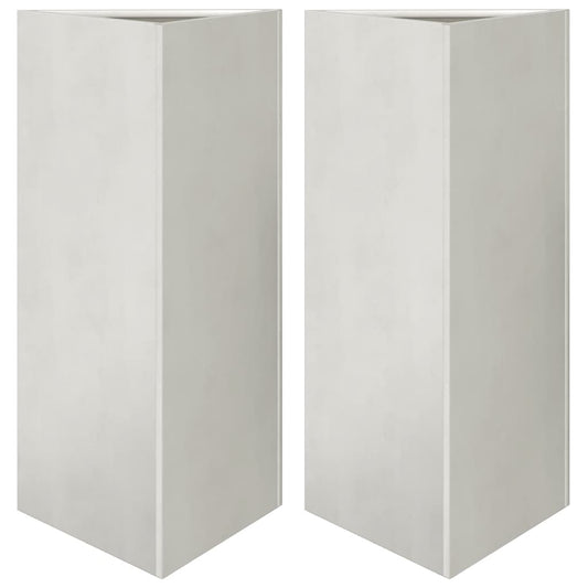 vidaXL Garden Planters 2 pcs Triangular 40x34.5x75 cm Stainless Steel