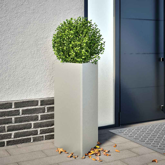 vidaXL Garden Planters 2 pcs Triangular 40x34.5x75 cm Stainless Steel
