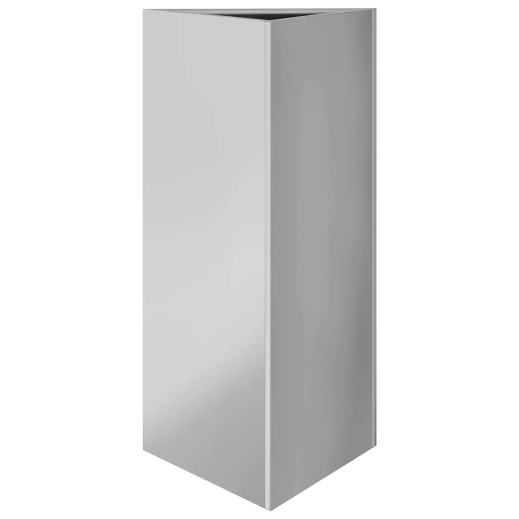 vidaXL Garden Planter Triangular 40x34,5x75 cm Galvanized Steel