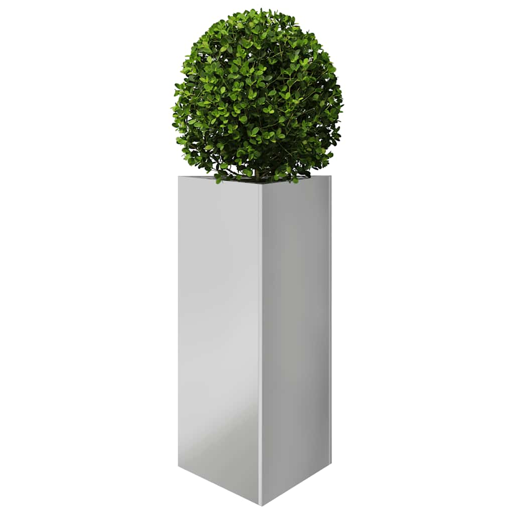 vidaXL Garden Planter Triangular 40x40x75 cm Galvanized Steel