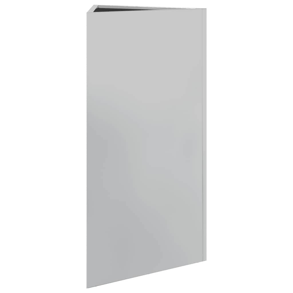 vidaXL Garden Planter Triangular 40x34,5x75 cm Galvanized Steel
