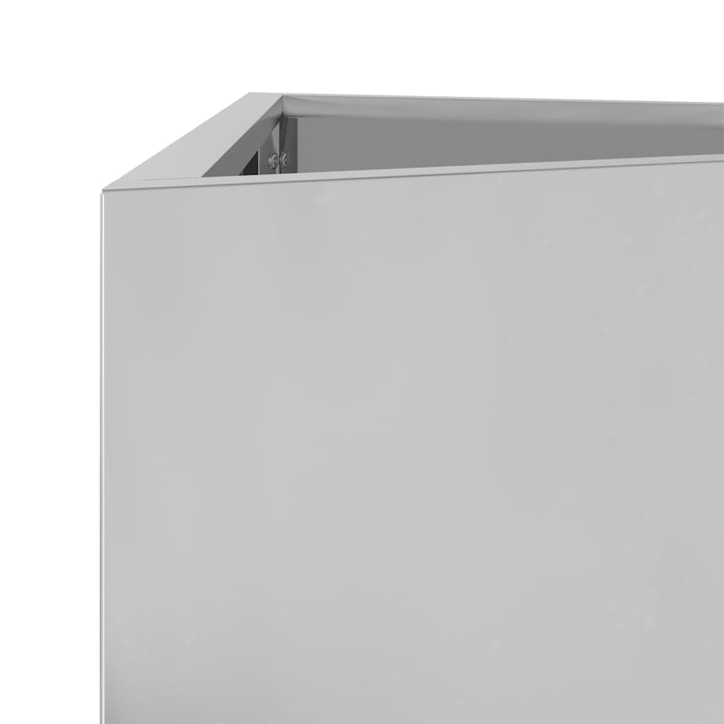 vidaXL Garden Planter Triangular 40x34,5x75 cm Galvanized Steel