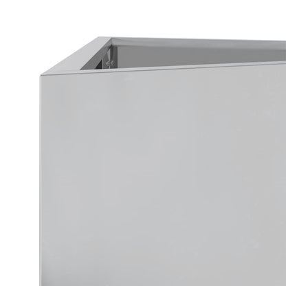 vidaXL Garden Planter Triangular 40x34,5x75 cm Galvanized Steel