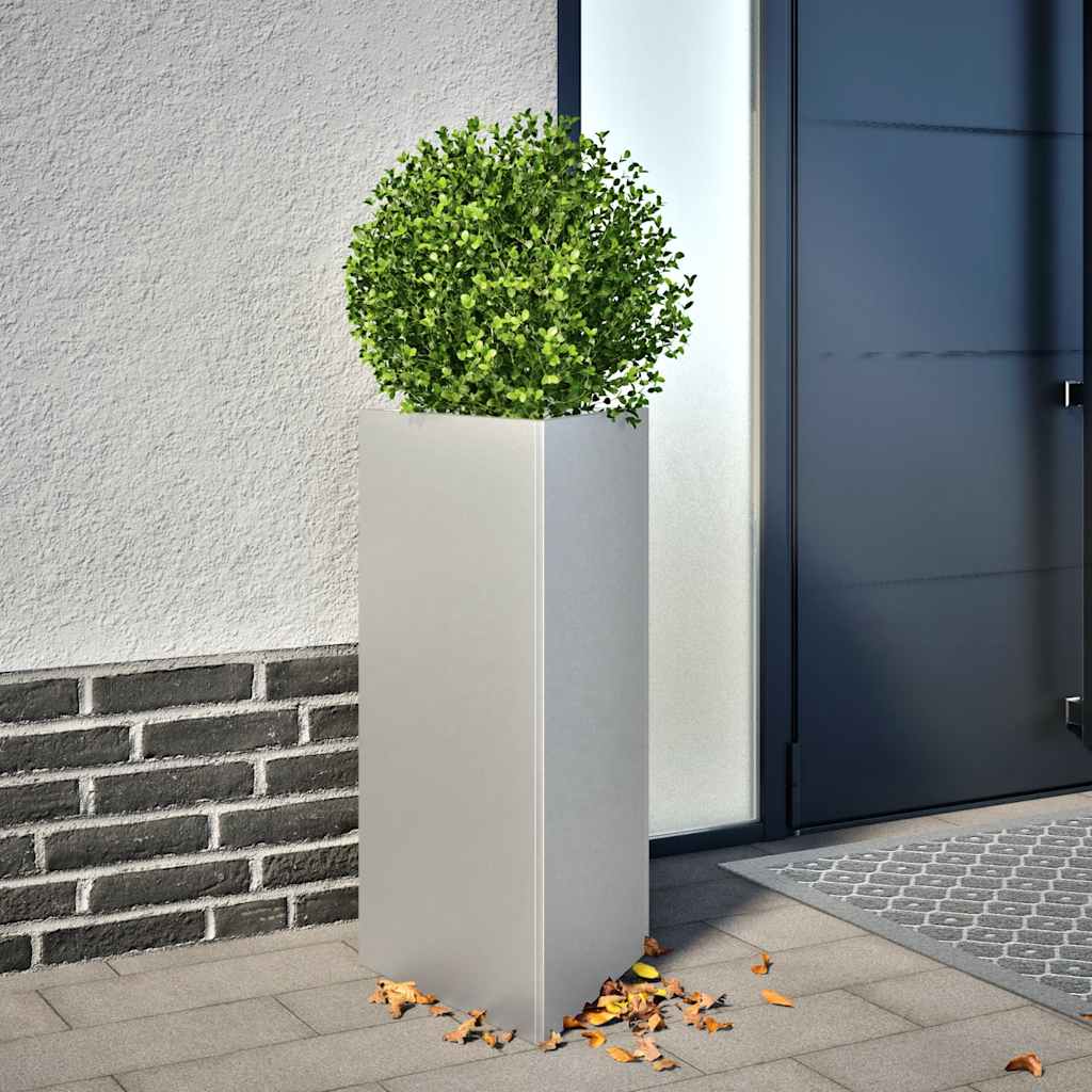 vidaXL Garden Planter Triangular 40x34,5x75 cm Galvanized Steel