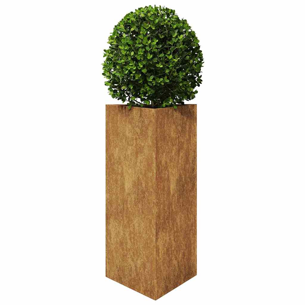 vidaXL Garden Planters 2 pcs Triangular 40x34.5x75 cm Weathering Steel