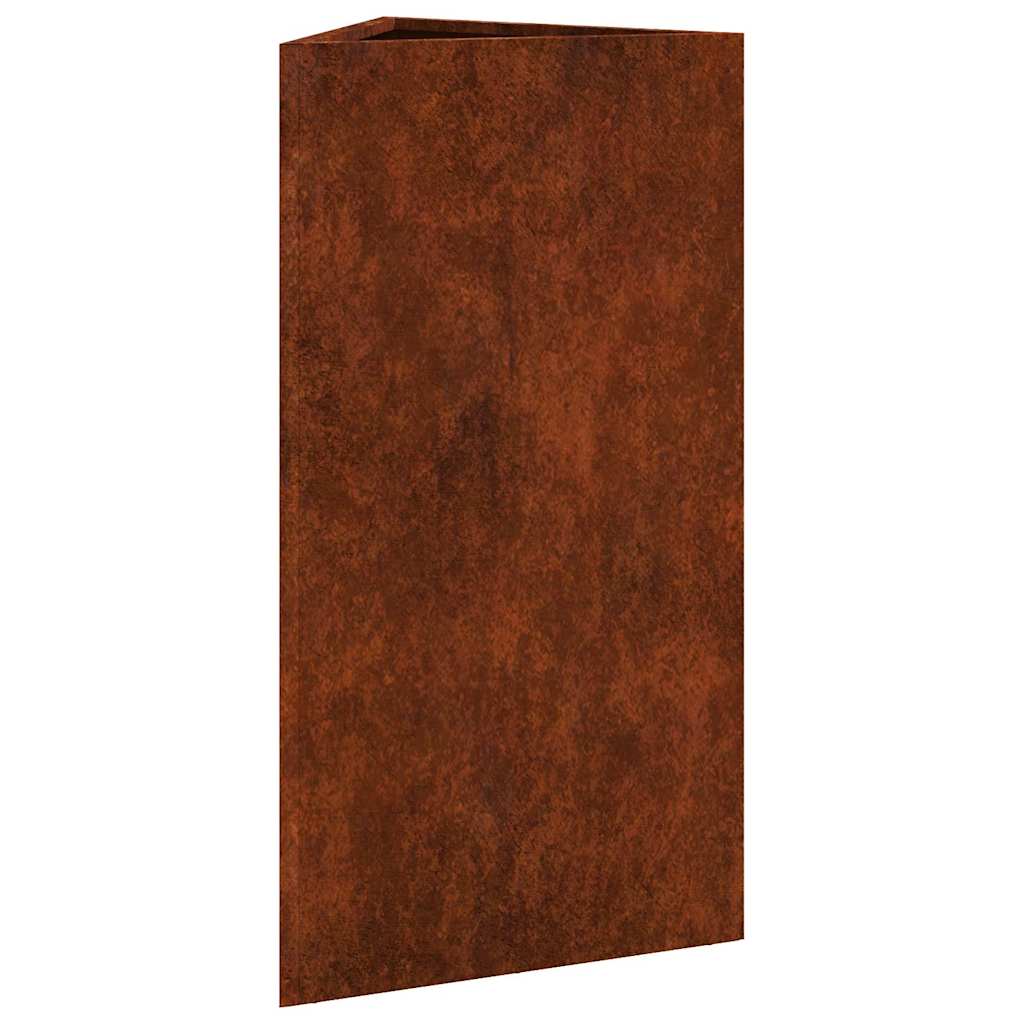 vidaXL Garden Planters 2 pcs Triangular 40x34,5x75 cm Weathering Steel