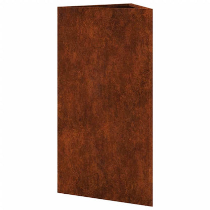 vidaXL Garden Planters 2 pcs Triangular 40x34,5x75 cm Weathering Steel