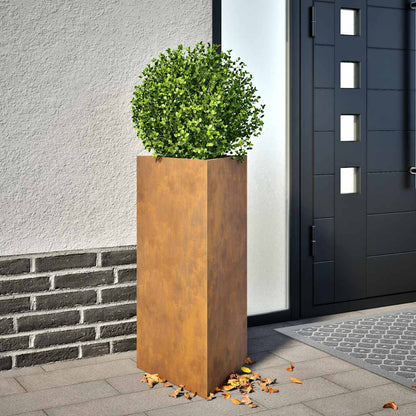 vidaXL Garden Planters 2 pcs Triangular 40x34.5x75 cm Weathering Steel