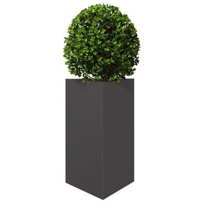vidaXL Garden Planters 2 pcs Black Triangular 50x43x75 cm Steel