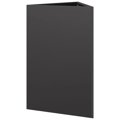 vidaXL Garden Planters 2 pcs Black Triangular 50x43x75 cm Steel