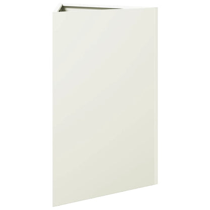vidaXL Garden Planter White Triangular 50x43x75 cm Steel