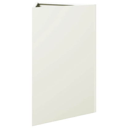 vidaXL Garden Planter White Triangular 50x43x75 cm Steel