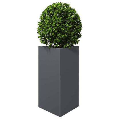vidaXL Garden Planters 2 pcs Anthracite Triangular 50x43x75 cm Steel