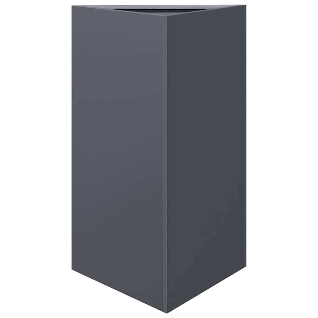 vidaXL Garden Planters 2 pcs Anthracite Triangular 50x43x75 cm Steel