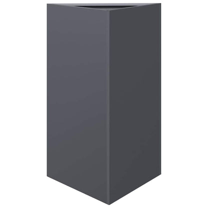 vidaXL Garden Planters 2 pcs Anthracite Triangular 50x43x75 cm Steel
