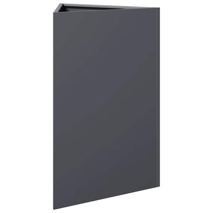 vidaXL Garden Planters 2 pcs Anthracite Triangular 50x43x75 cm Steel