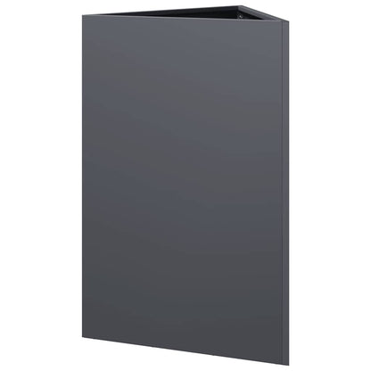 vidaXL Garden Planters 2 pcs Anthracite Triangular 50x43x75 cm Steel