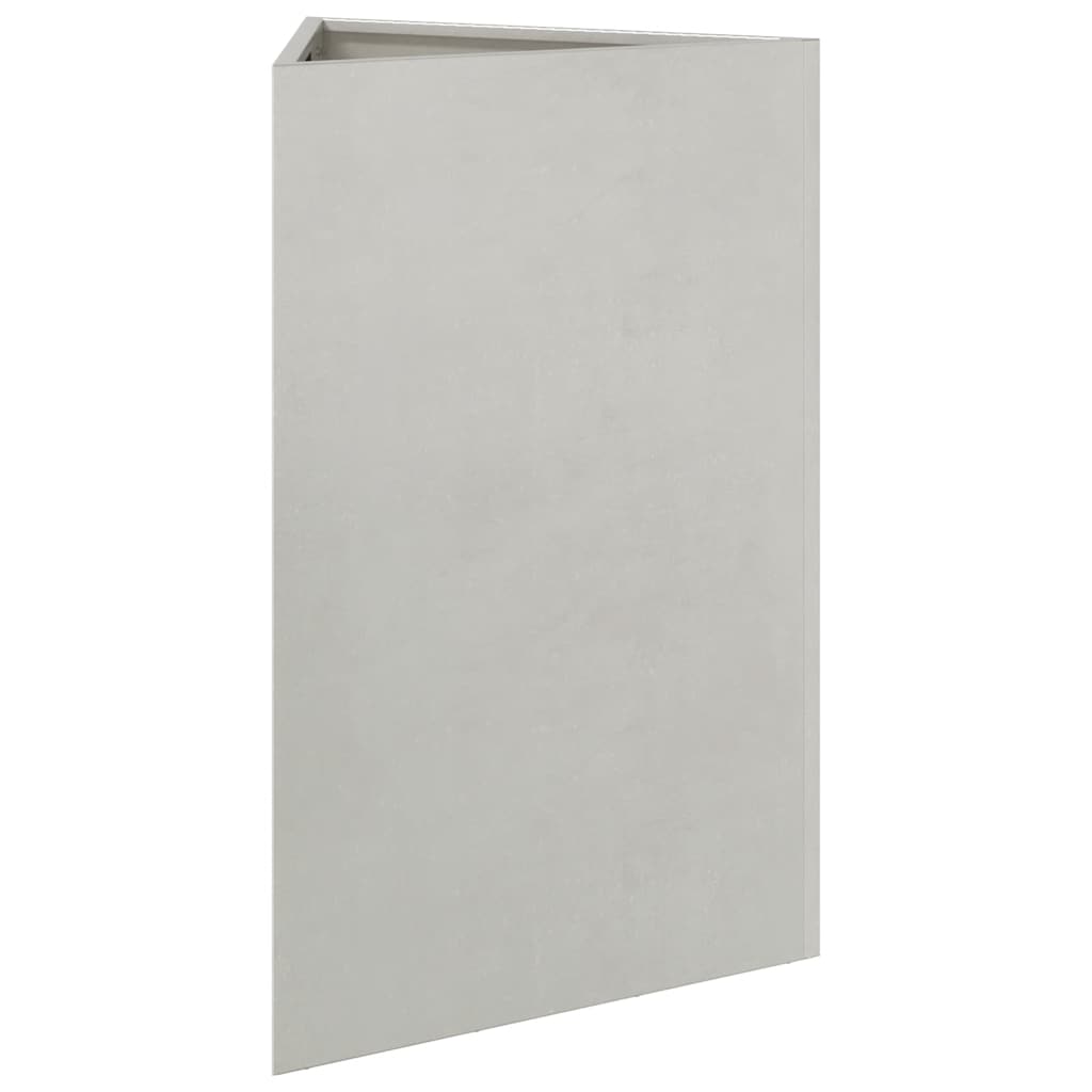 vidaXL Garden Planter Triangular 50x43x75 cm Stainless Steel