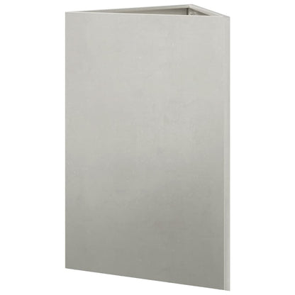 vidaXL Garden Planter Triangular 50x43x75 cm Stainless Steel