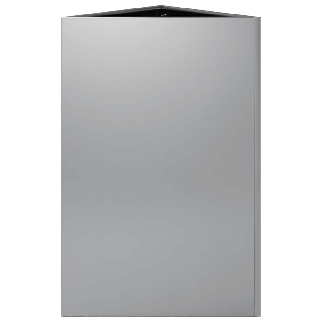 vidaXL Garden Planters 2 pcs Triangular 50x43x75 cm Galvanized Steel