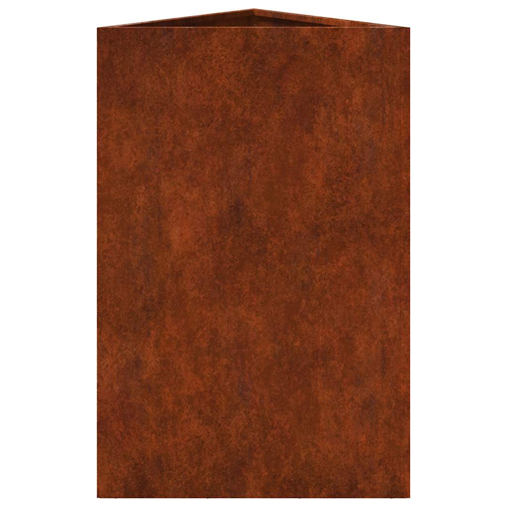 vidaXL Garden Planters 2 pcs Triangular 50x43x75 cm Weathering Steel