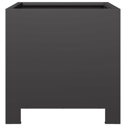vidaXL Garden Planters 2 pcs Black 30x30x30 cm Steel