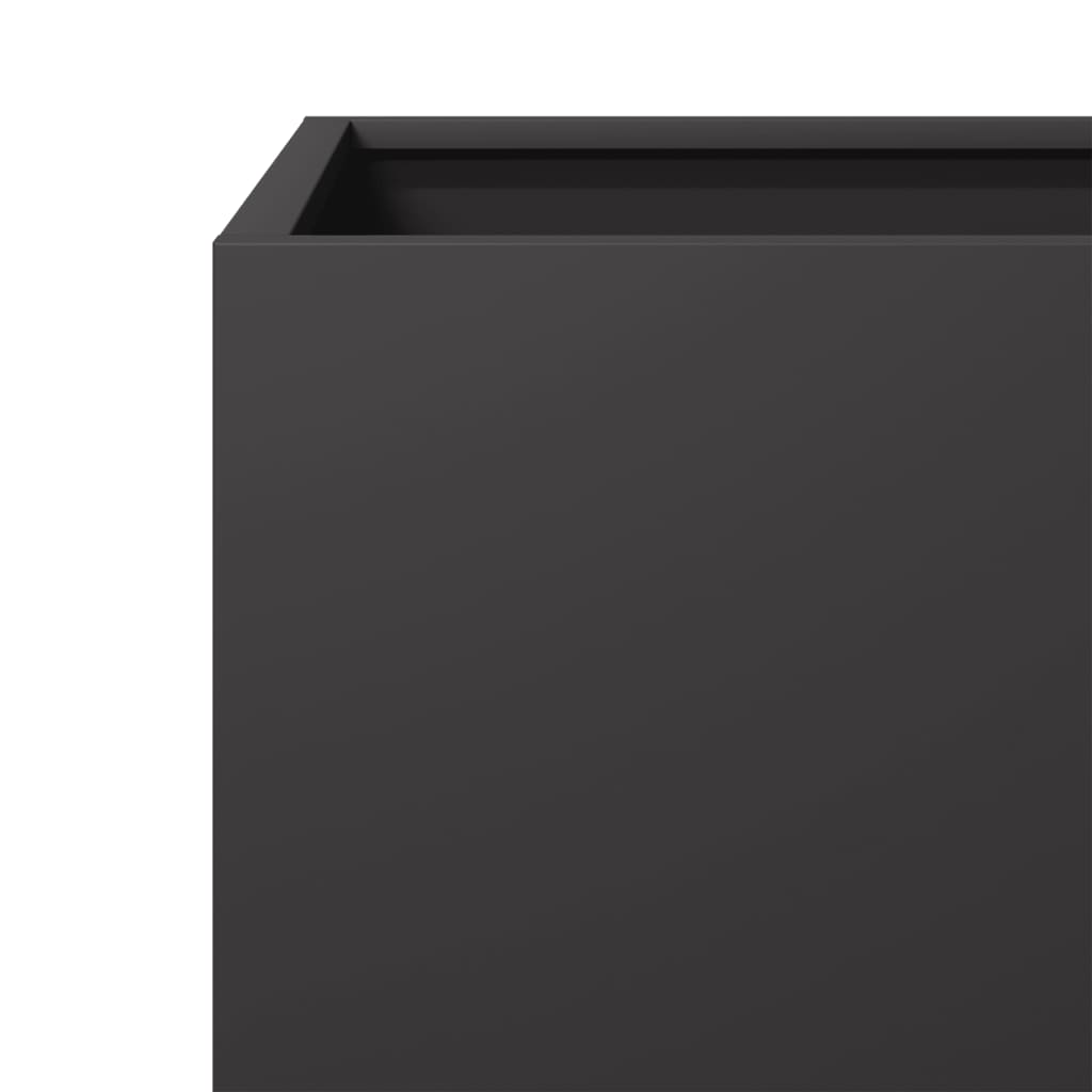 vidaXL Garden Planters 2 pcs Black 30x30x30 cm Steel