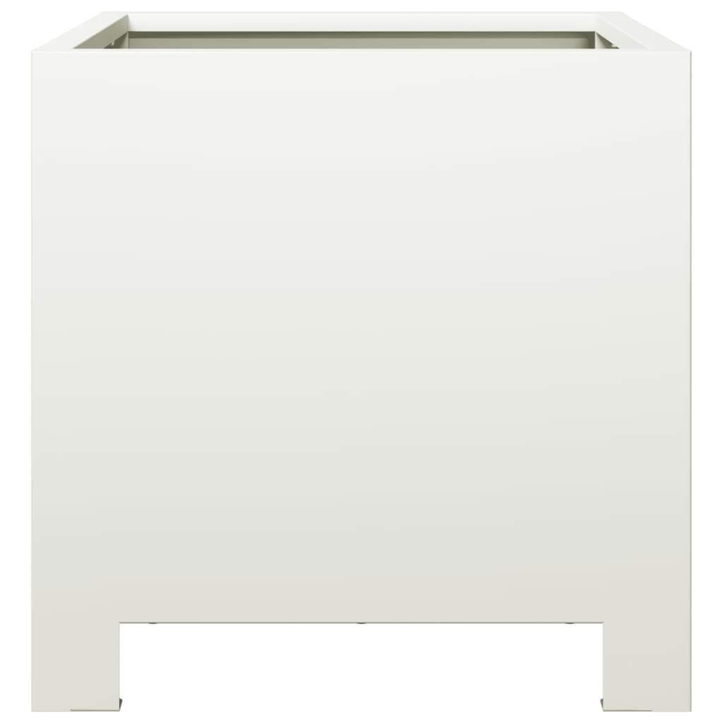vidaXL Garden Planter White 30x30x30 cm Steel