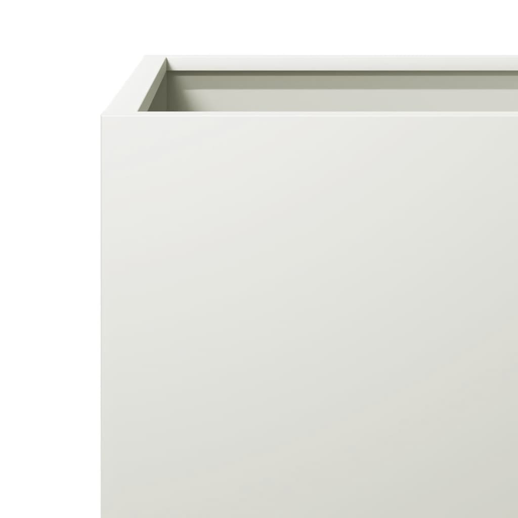 vidaXL Garden Planter White 30x30x30 cm Steel