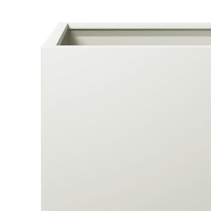 vidaXL Garden Planter White 30x30x30 cm Steel
