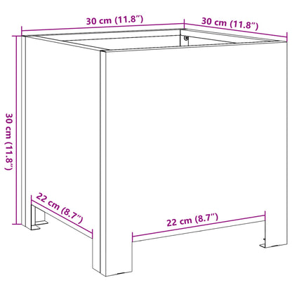 vidaXL Garden Planter Olive Green 30x30x30 cm Steel
