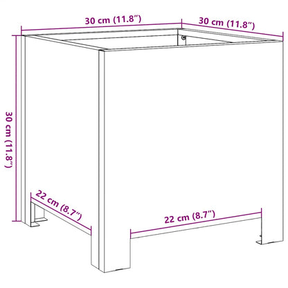 vidaXL Garden Planter 30x30x30 cm Galvanised Steel